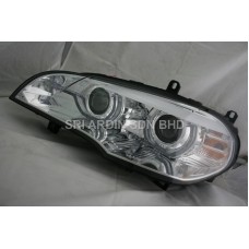 BMW X5 E70 08- Chrome Projector Head Lamp w Crystal Bar BMW X5 E70 08- Chrome Projector Head Lamp w Crystal Bar